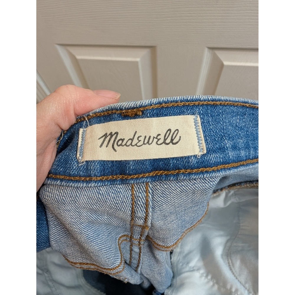 Madewell 9 High Rise Skinny Jeans Distressed Medium Wash 34Wx38L - Picture 7 of 7